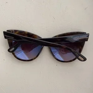Tom Ford Designer Sunglasses Nika TF523-52F in Tortoise with Amber Gradient Lens TOM FORD NIKA TF523 52F 56mm Womens Large CAT EYE Sunglasses  main image 4